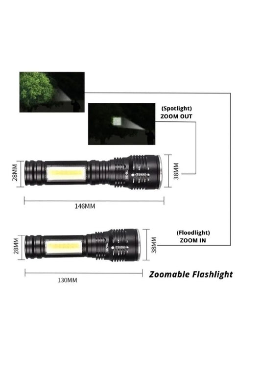Linterna Táctica T6-30 recargable con Zoom mamá