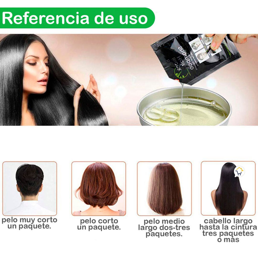 Shampoo Cubre Canas Sobres x10 Tinte Negro