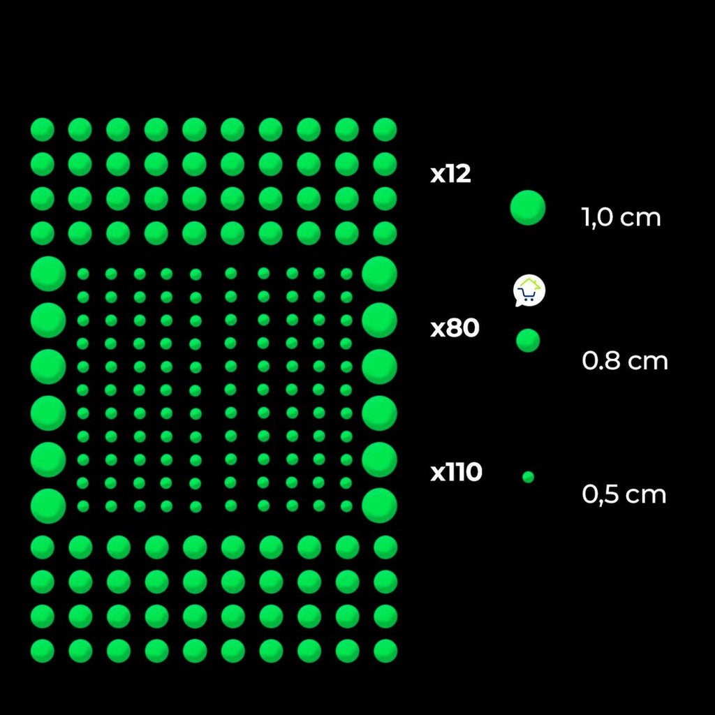 Estrellas y Planetas x414 Luminosos Fluorescentes Cielo Noche Niños