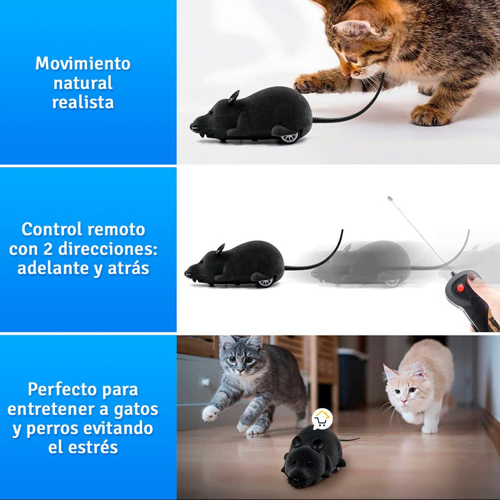 Juguete Ratón Control Remoto Gatos Mascotas