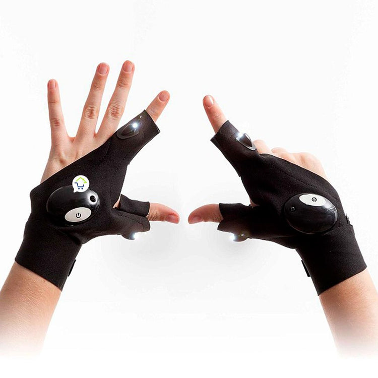 Guantes Linterna Luz Led Camping Pesca Multipropósito 232X2