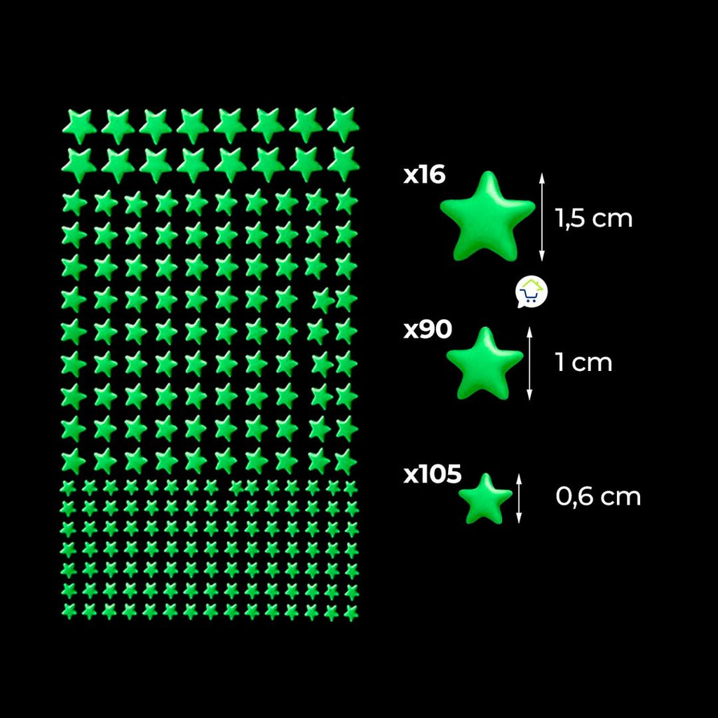 Estrellas y Planetas x414 Luminosos Fluorescentes Cielo Noche Niños