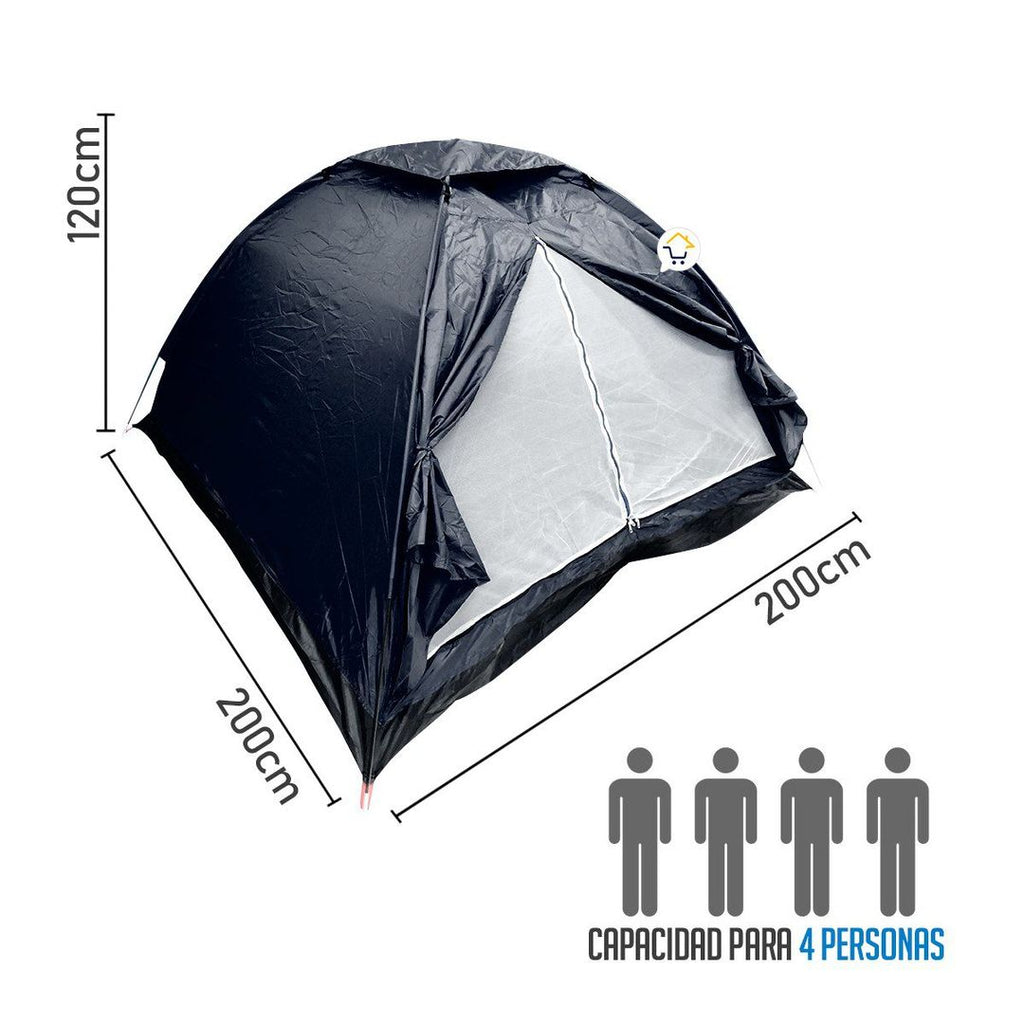 Carpa Camping Armable Semi Impermeable 4 Personas HY1100