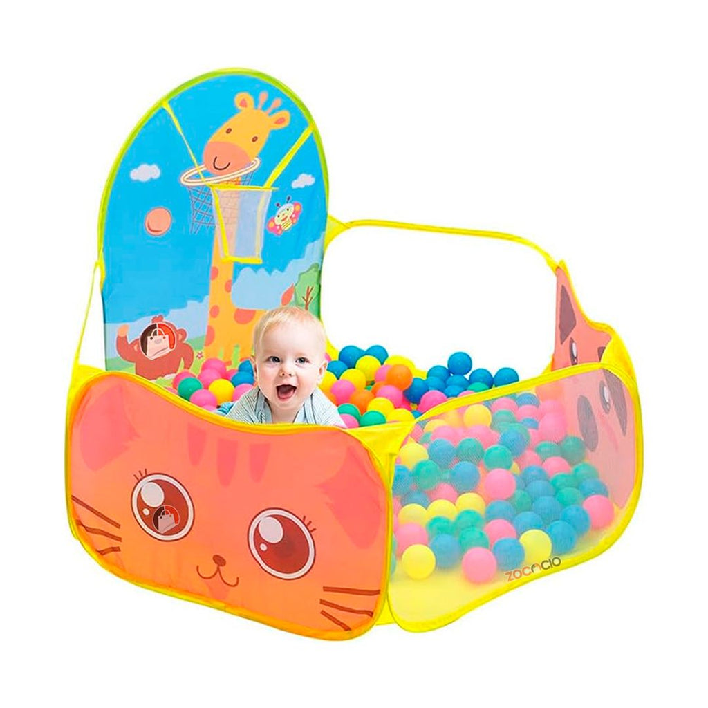 Piscina De Pelotas Infantil Plegable Animales Con 50 Pelotas