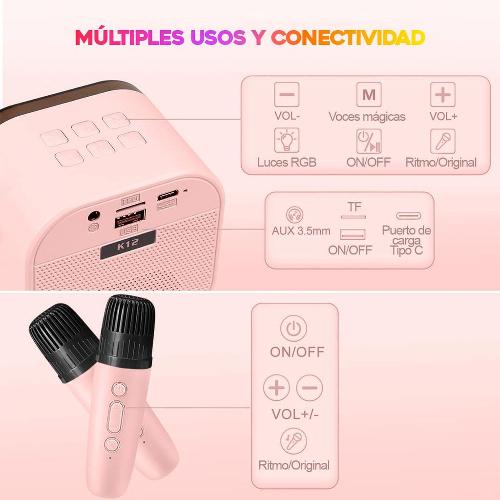 Kit De Karaoke Parlante Magicomicrofono