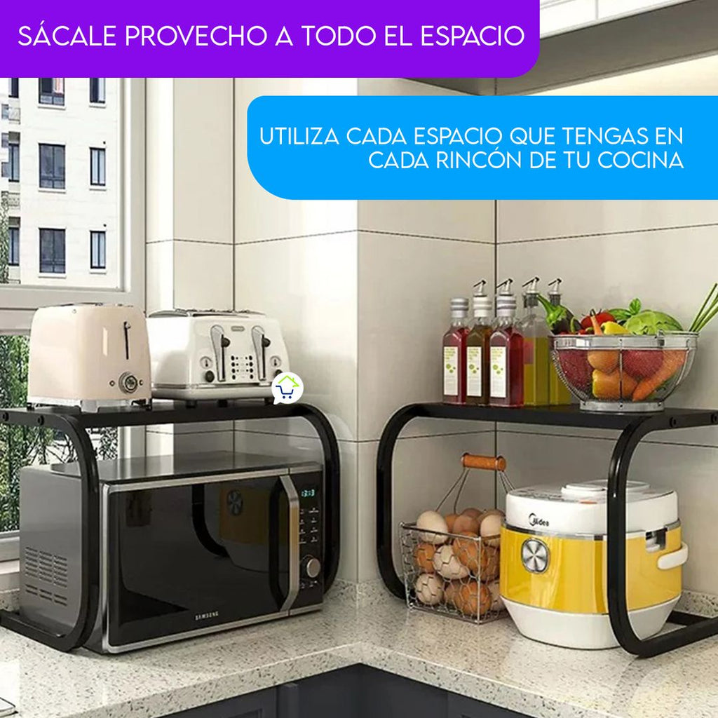 Estante Organizador Para Horno Microondas Repisa Ahorrador Espacio