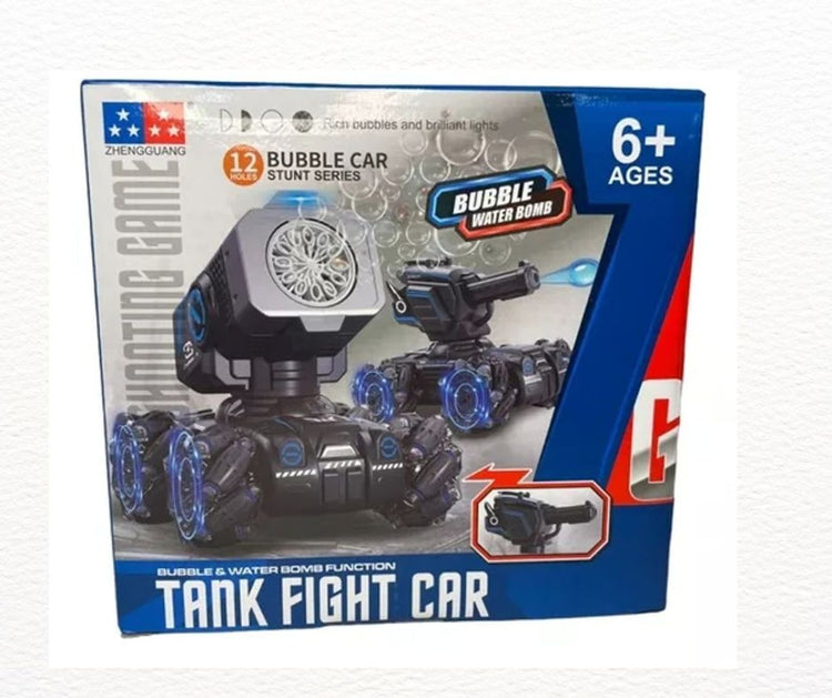 Carro Tanque Control Remoto Disparo Burbujas Bolas Hidrogel