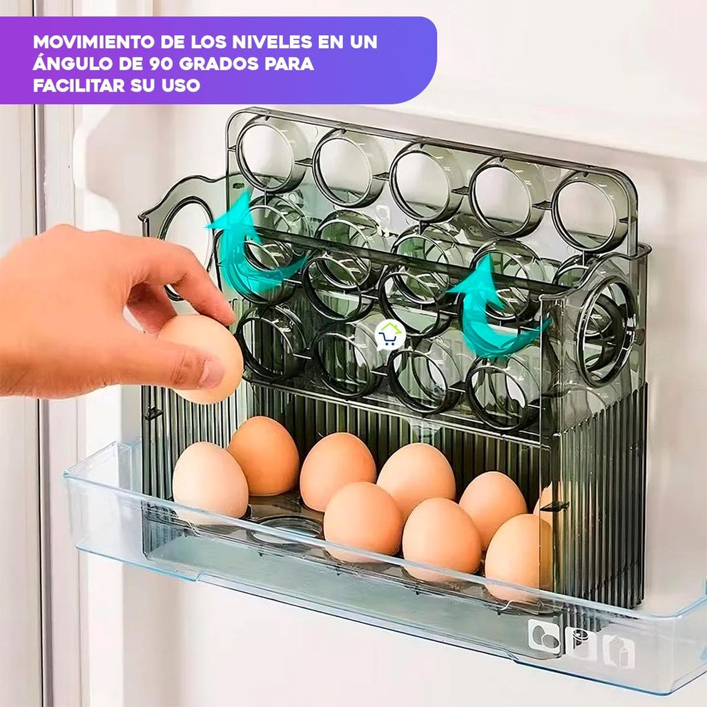 Organizador de Huevos 30 Espacios Huevera 3 Niveles TV21